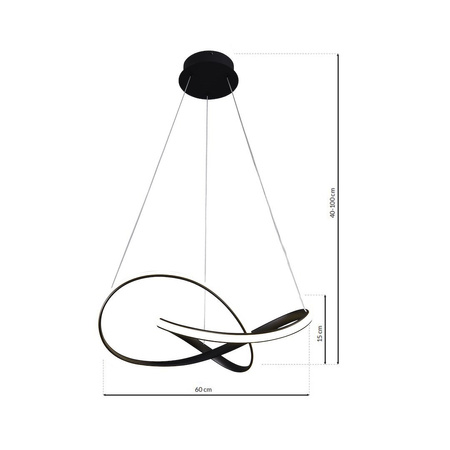 LAMPA WISZĄCA CAPPIO BLACK 36W LED czarna