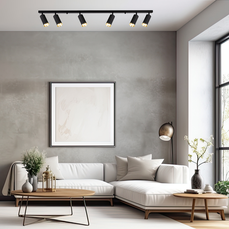 Oprawa Mica Spot Czarny + Złoty 6xGU10