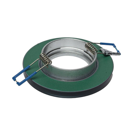 Oczko sufitowe szklane OKRĄGŁE. Kolor: SREBRNY