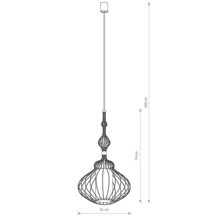 Nowodvorski Lampa wisząca czarna ABI M
