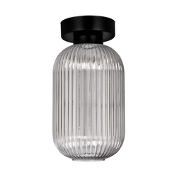 Lampa sufitowa ze szklanym, ryflowanym kloszem K-5752 z serii SILVA