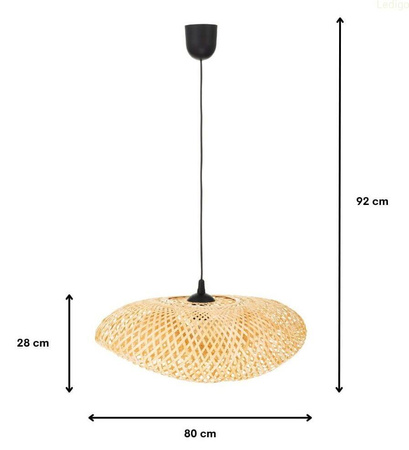 Lampa wisząca BOHO bambusowa duża NUSA 80cm 1xE27