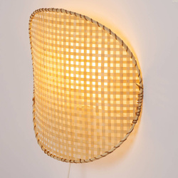 Kinkiet bambusowy BOHO płaski TH3C włącznik on/off