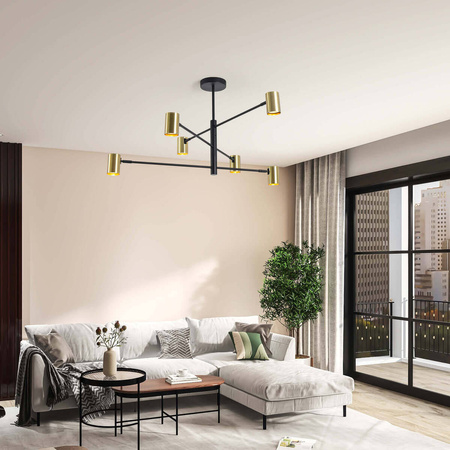 Light prestige Snow 6 wiszący złoty LP-731/6P GD