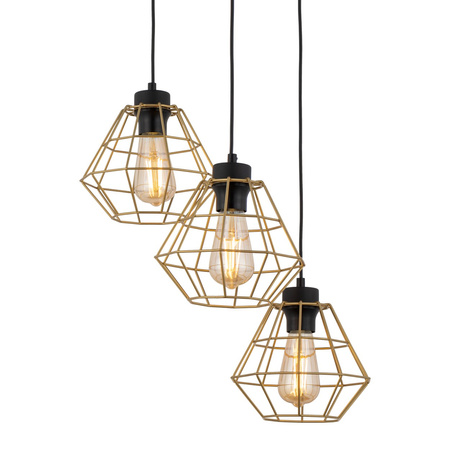 Tk Lighting DIAMOND GOLDlampa wisząca 3xE27