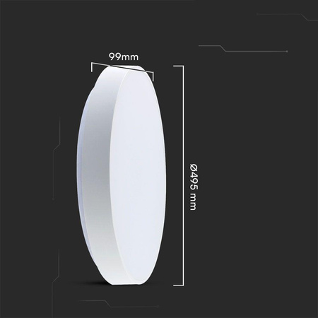 Plafon V-TAC 60W ELEGANT fi.49cm CCT Pilot TIMER VT-8564 3000K-6500K 6000lm