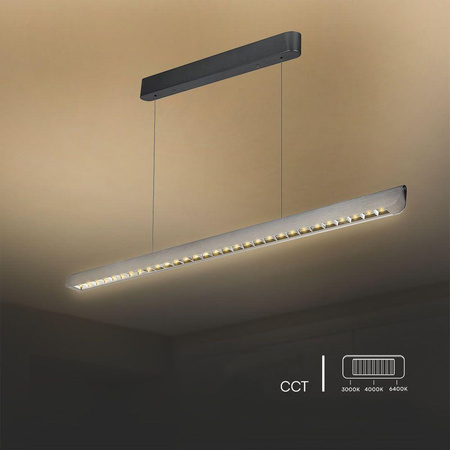 Oprawa V-TAC LED Linear SAMSUNG CHIP LIFUD Driver 36W 60st CCT Zwieszana 120cm Szary MAT VT-7-36 3000K-4000K-6400K 2880lm 5 Lat Gwarancji