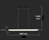 Oprawa Zwieszana V-TAC 24W LED Czarna VT-7821 4000K 3000lm