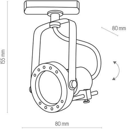 Tk Lighting TRACER WHITE 1 TL-002 GU10 50W