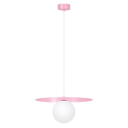 Niebanalna lampa wisząca w kolorze różu K-5441 z serii ROBIN
