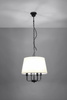 Pasteri lampa wisząca czarny matowy 4x40w e14 abażur beżowy 31-01368