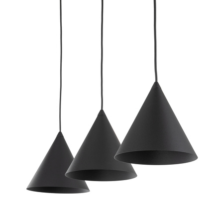 Lampa wisząca CONO Black 3xE27 S listwa