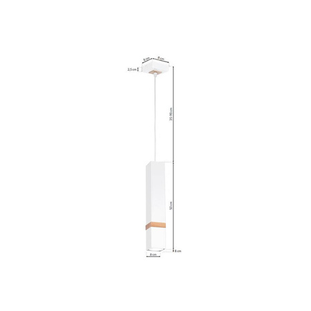 Lampa wisząca VIDAR WHITE 1xGU10