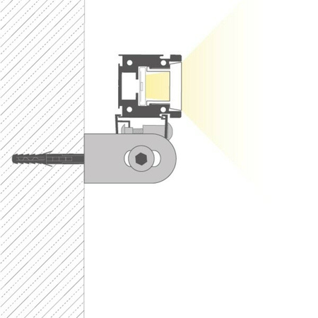 Profil HR-OPTI, anodowany, srebrny, 1000 mm
