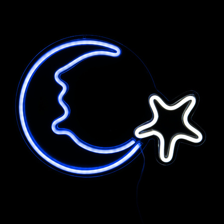 Dekoracja świetlna Neon LED "księżyc", 38 x 28,5 cm