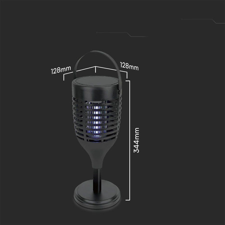 Lampa Hybrydowa Solarna Owadobójcza V-TAC 3w1 1000V Ładowanie USB-C VT-3215