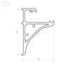 LED P10-10 Profil 2000 mm anod (nr kat 86101002)
