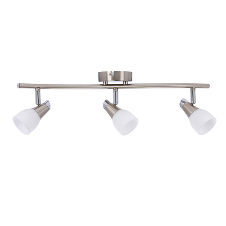 Lampa ścienna listwa 3X40W G9 nikiel chrom biały SELIA 93-69993