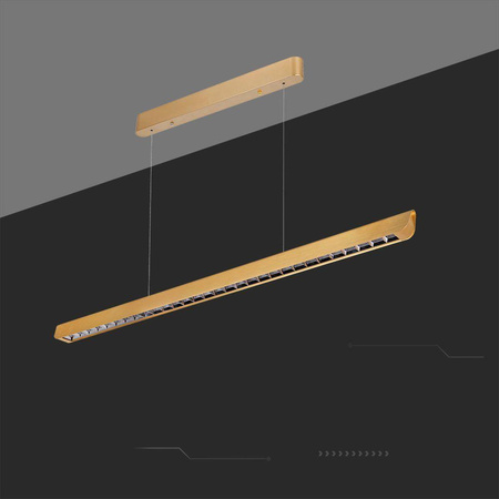Oprawa V-TAC LED Linear SAMSUNG CHIP LIFUD Driver 36W 60st CCT Zwieszana 120cm Złoty MAT VT-7-36 3000K-4000K-6400K 2880lm 5 Lat Gwarancji