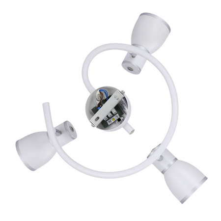 Lampa sufitowa biała/chrom spirala 3xE14 Fido 98-63380