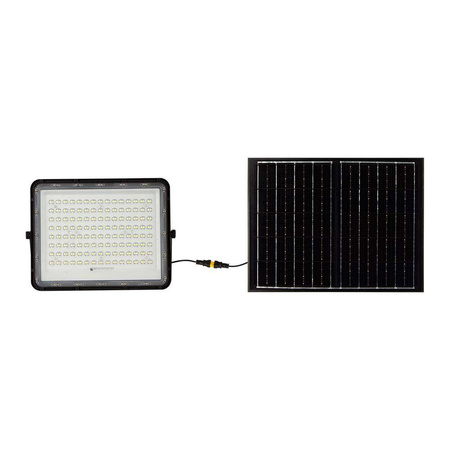 Projektor LED Solarny V-TAC 20W Pilot, AUTO, Timer, IP65 Czarny VT-180W 6400K 1800lm