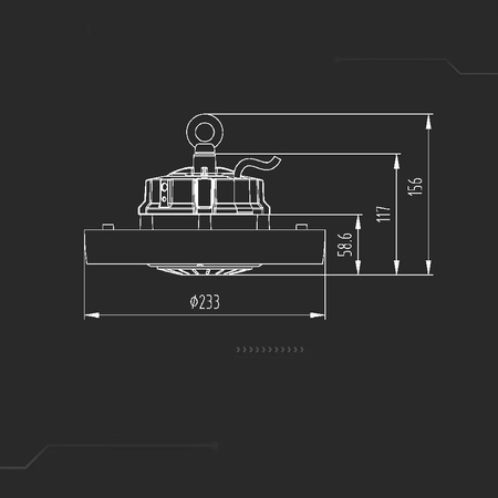 Oprawa V-TAC LED High Bay SAMSUNG CHIP LIFUD DRIVER 100W VT-9-111 4000K 14000lm 5 Lat Gwarancji