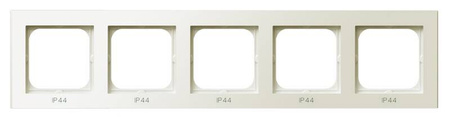 Ramka pięciokrotna do łączników IP-44 Sonata Ospel Ecru