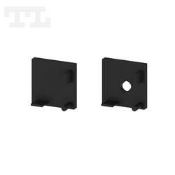 Komplet zaślepek bocznych czarnych P3-2 do osłonki C17 (1 szt. z otworem, 1 szt bez otworu) (nr kat 7703203)