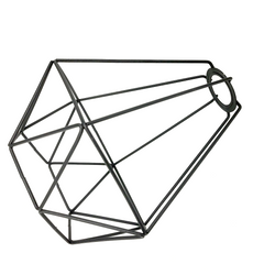 Klosz druciak E27 diament duży 19cm do lamp