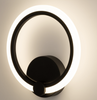 Nowoczesny kinkiet Lumino czarny okrąg modern LED 16W 4000K