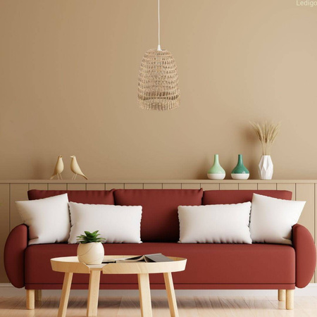 Lampa wisząca BOHO Africa trawa morska TH1F biała