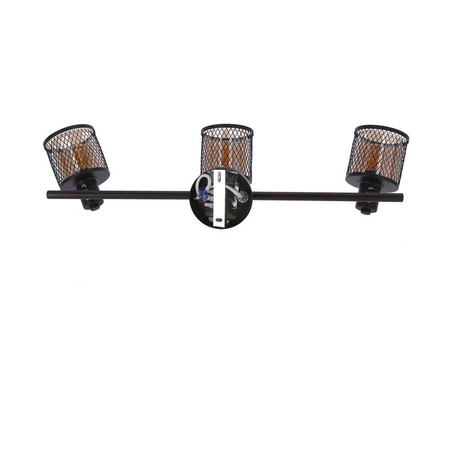 Lampa sufitowa kawowe złoto klosz bursztyn 3xE14 Canabera Candellux 93-82541