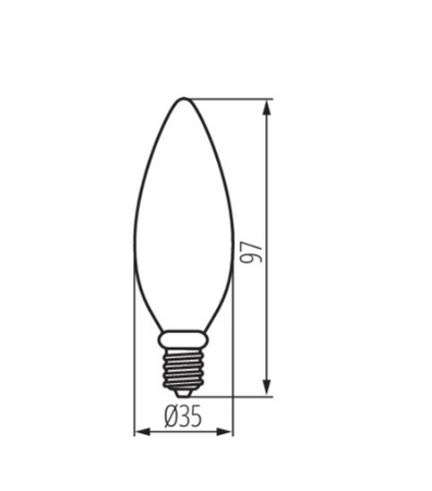 Żarówka Led dekoracyjna XLED E14 C35 6W świeczka 2700K mleczna