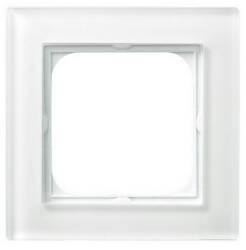 Ramka pojedyncza Ospel Sonata Białe Szkło