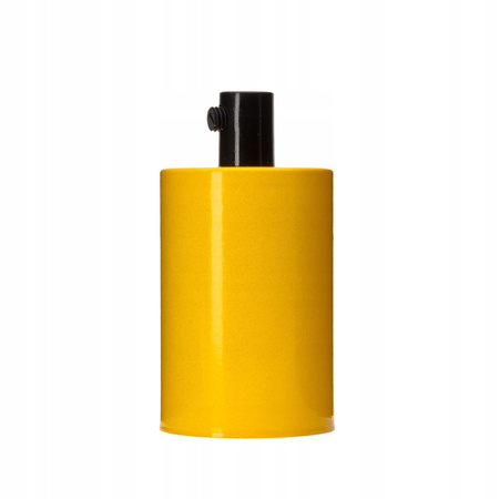 Metalowa oprawka dekoracyjna dla żarówki E27 żółta