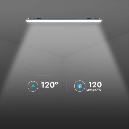 Oprawa Hermetyczna V-TAC X-SERIES 120cm 36W 120Lm/W Czujnik ruchu VT-1253S 6500K 4320lm