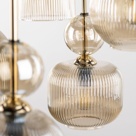 SOPHIA COGNAC LAMPA WISZACA 5XE14