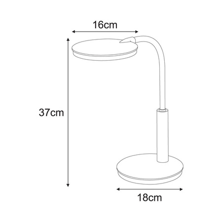 Biała lampka biurkowa, LED 10W, neutralna K-BL1237 BIAŁY z serii DINO