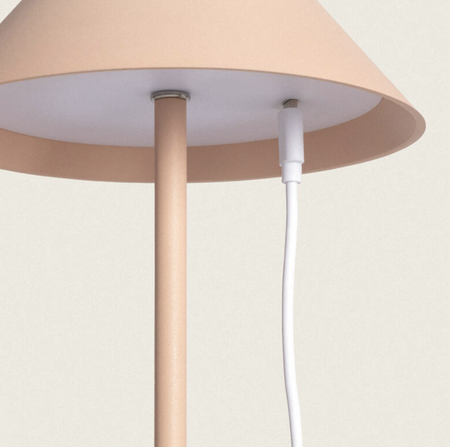 Lampa Stołowa LED 3W Zewnętrzna IP54 Przenośna z Akumulatorem USB Kivuli beżowa