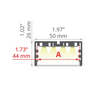 Profil do LED LIPOD-50 architektoniczny Kluś  srebrny anoda 3m