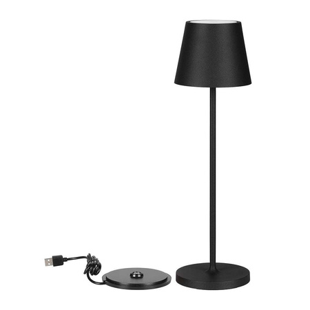 Lampka Biurkowa Nocna V-TAC 1,5W LED Ładowanie Ściemnianie IP54 Czarna 