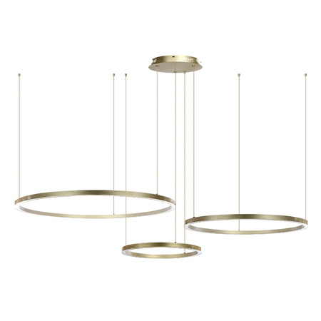 Lampa wisząca Mundo okręgi 72W CCT złota pilot