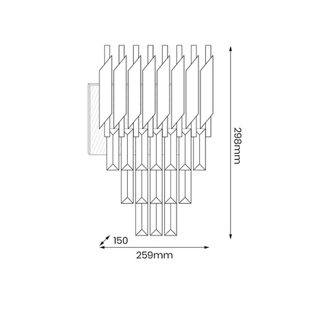 Kinkiet Cristal 2xE14