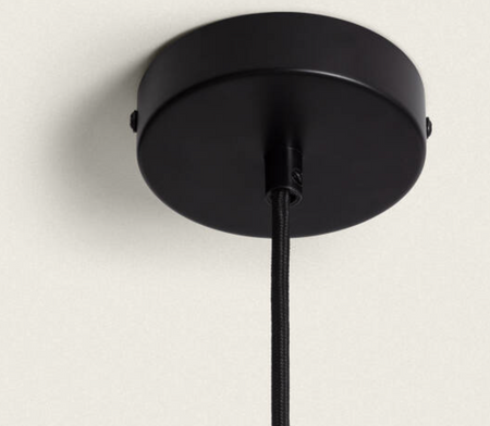 Lampa Wisząca z Metalu i Szkła bursztynowa Carlize