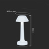 Lampka Biurkowa Nocna V-TAC 2W LED 23cm Ładowanie USB CCT Ściemnianie Biała 