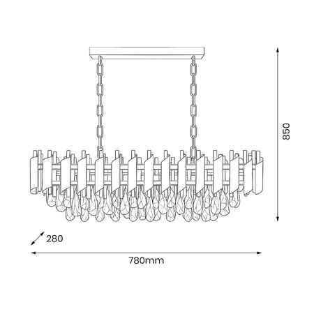 Żyrandol CRISTAL 10xE14