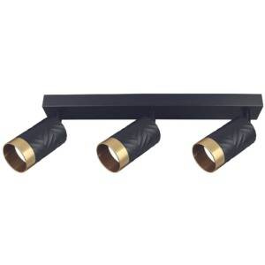 Lampa ścienno-sufitowa ARRAS 3 czarno-złota GU10