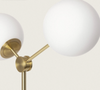 Lampa Podłogowa z Metalu i Szkła Moonlight 2 Pkt złota