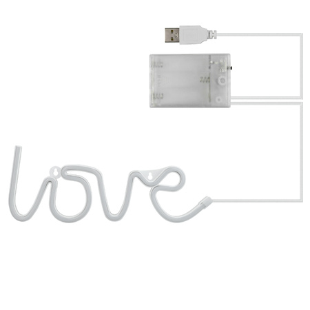 Dekoracja świetlna Neon LED "love", 34 x 12,5 cm