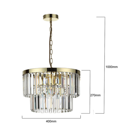Vetro lampa wisząca antyczne złoto LP-2910/5P AGD